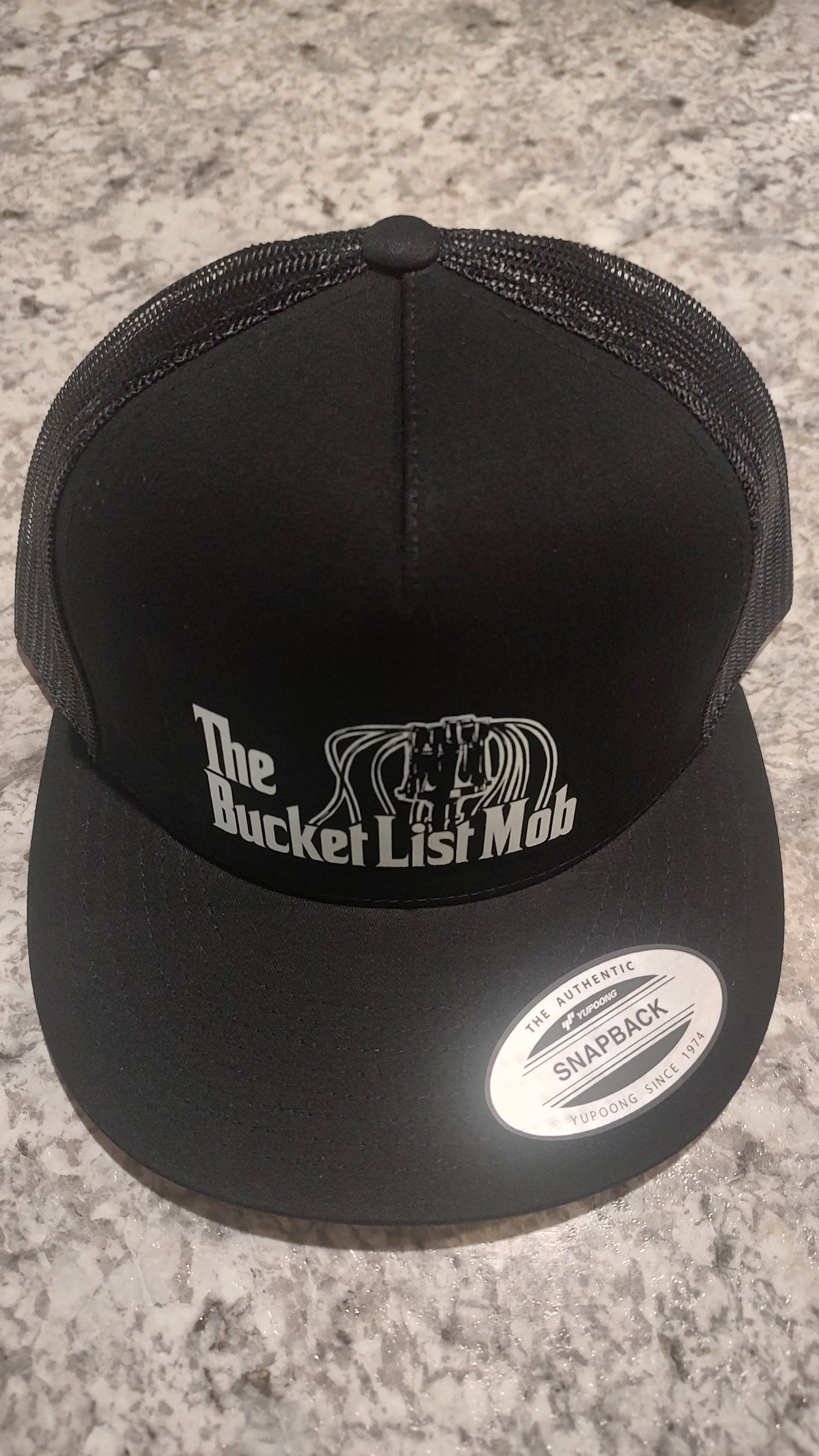 "BucketList Mob" Trucker Snap Back-6006-BLK/BLK