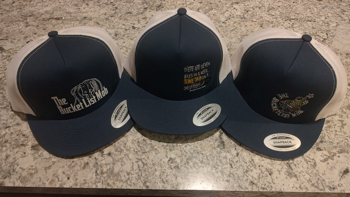 "Seven Days" Trucker Snap Back-6006 NVY/WHT