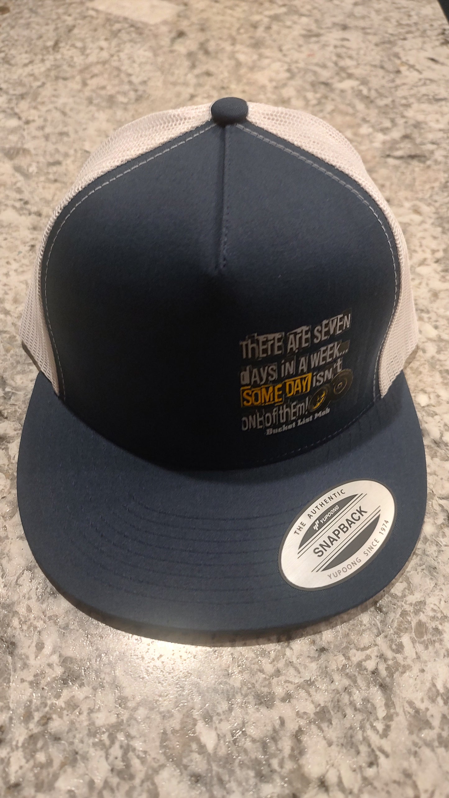 "Seven Days" Trucker Snap Back-6006 NVY/WHT
