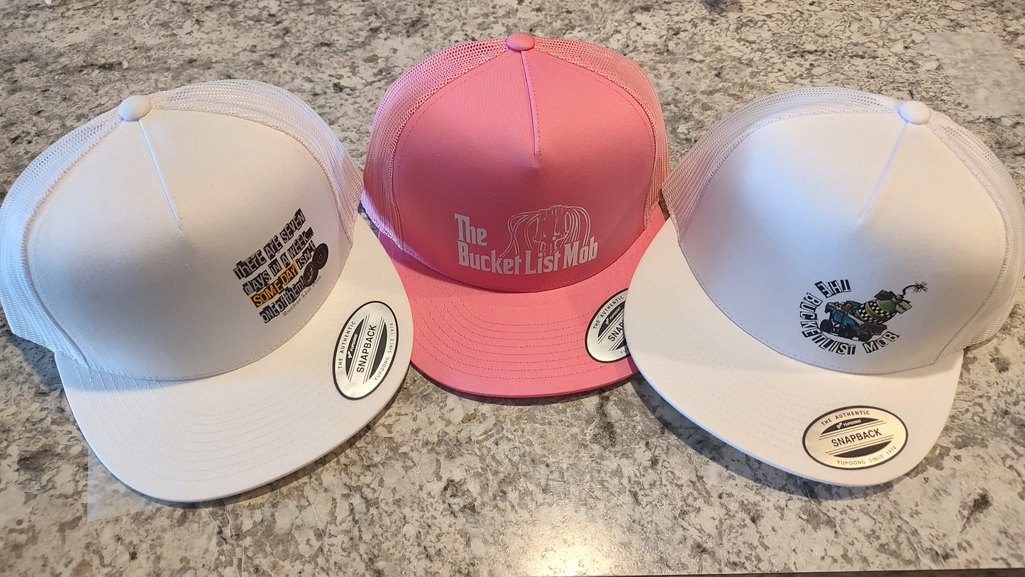 "The BucketList Mob" Trucker Snap Back-6006 Pink