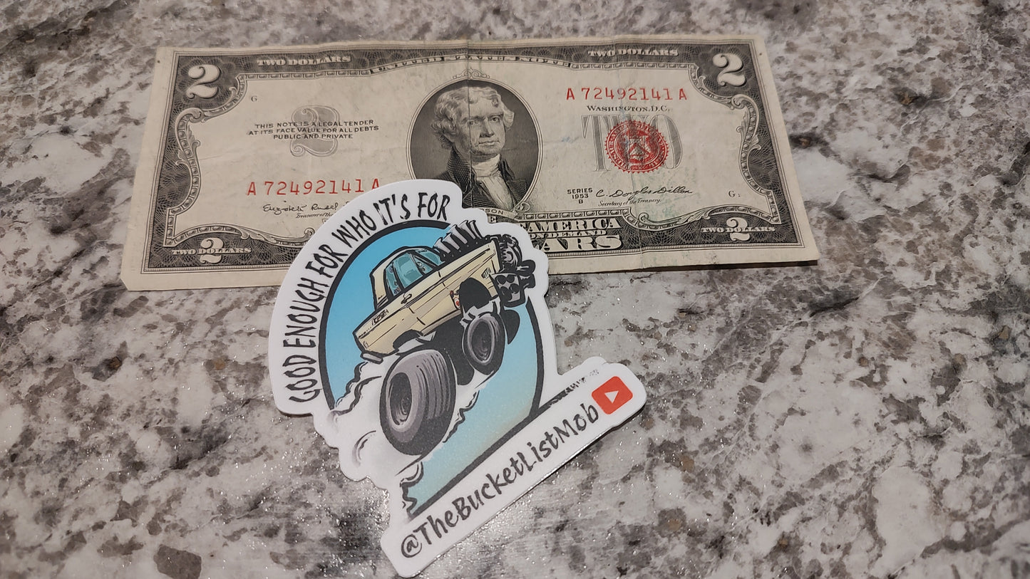 BucketList Mob YouTube Ugly Duckling Sticker