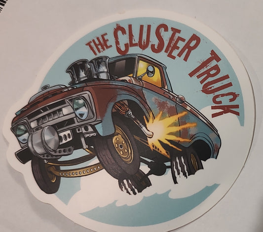 Classic Cluster Truck Sticker