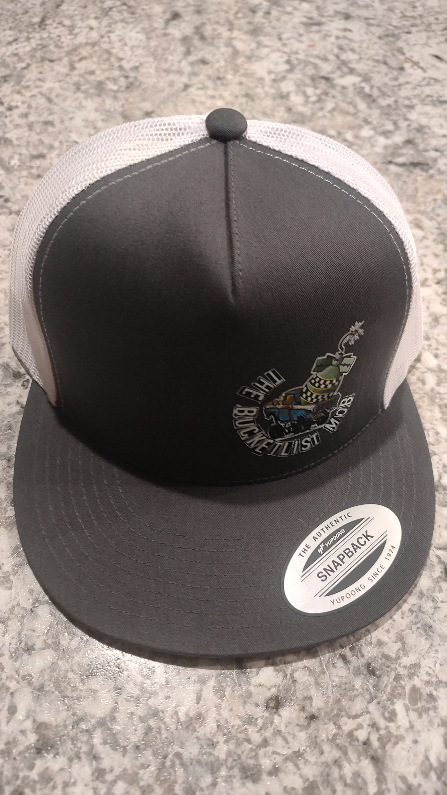 "Cluster Bomb" Trucker Snap Back-6006-GRY/WHT